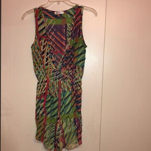 Blue blush brand colorful romper